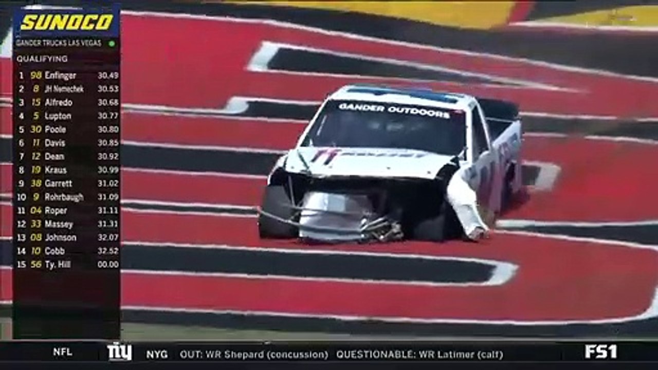 Nascar Truck Series Las Vegas 2019 GOTS Qualifying Iwuji Huge Crash
