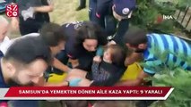 Samsun’da feci kaza! 5’i çocuk 9 kişi yaralı