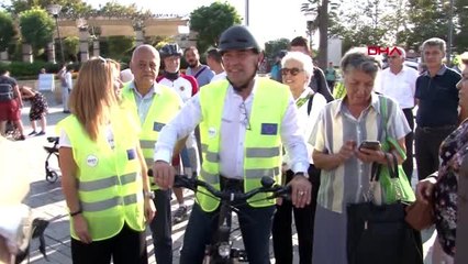 Görme engelli bireylerle birlikte bisiklet sürdüler