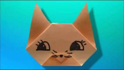 Origami facile :  Tête de Chat