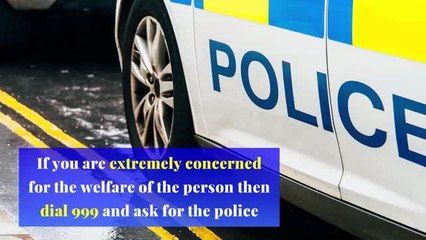 What to do if a person is missing