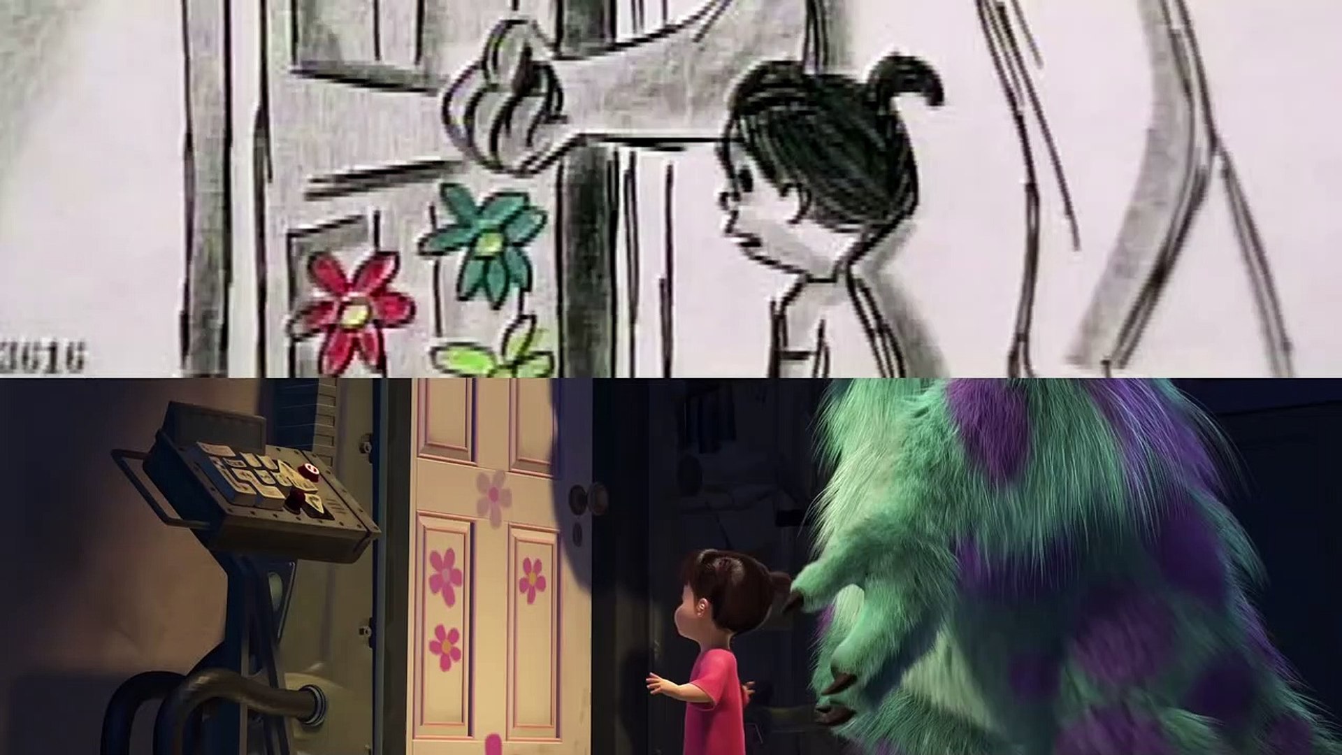 Pixar Side-by-Side - Sulley and Boos Goodbye From Monsters, Inc.