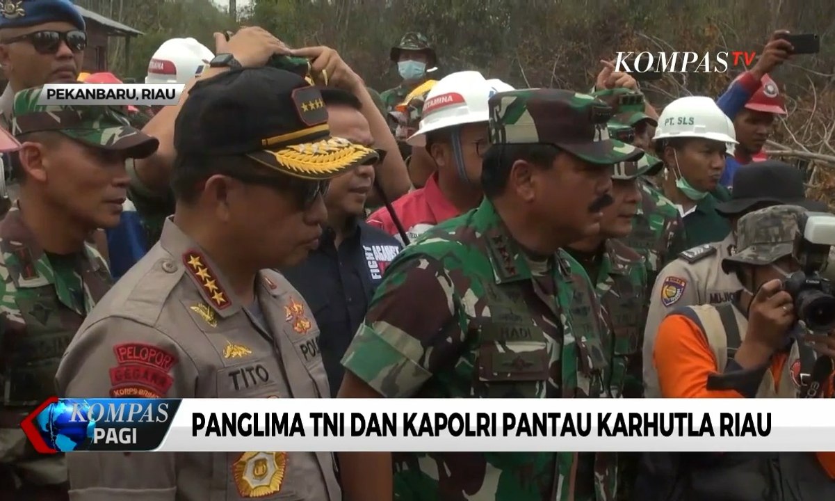 Panglima TNI & Kapolri Pantau Karhutla Riau, TNI Akan Tambah Pasukan dan Alat Berat