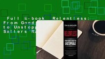 Full E-book  Relentless: From Good to Great to Unstoppable  Best Sellers Rank : #1