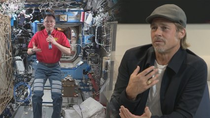 Brad Pitt, uzaydaki astronot ile röportaj yaptı