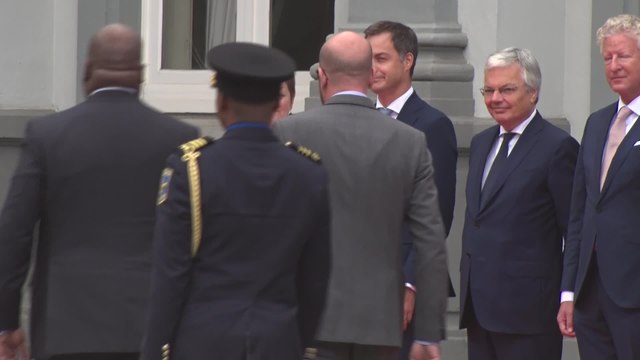 Félix Tshisekedi acueilli au Palais d'Egmont par le Premier ministre Charles Michel