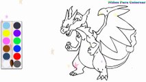 Coloration Dragon - Charizard Pokémon | Peindre pour les jeunes enfants et dessiner pour les enfants