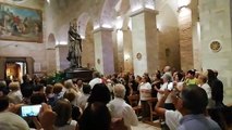 Andria: la statua di San Riccardo entra in Cattedrale (processione santi patroni 2019)