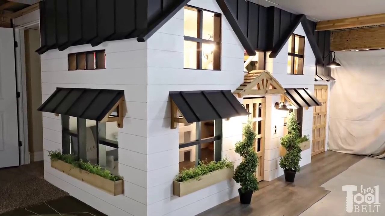 Modern Farmhouse Tinyhouse Basement Playhouse Toy Room Tour