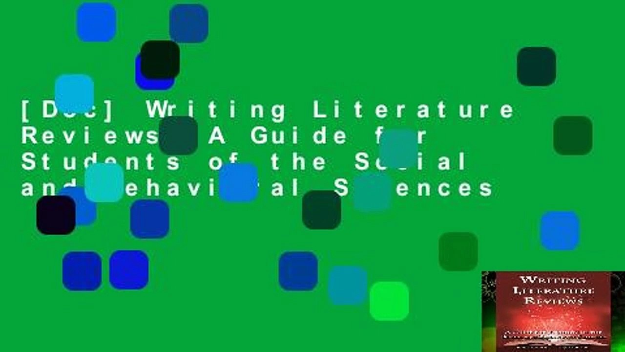[Doc] Writing Literature Reviews: A Guide for Students of the Social and Behavioral Sciences