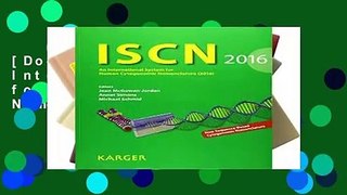 [Doc] ISCN 2016: An International System for Human Cytogenomic Nomenclature (2016)
