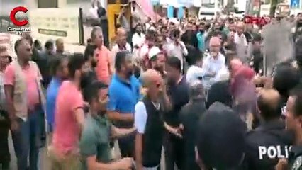 Eylem yapan pazarcılara biber gazlı müdahale