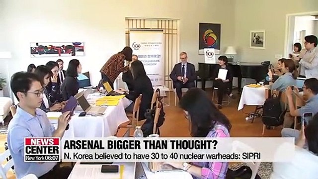 N. Korea believed to have 30 to 40 nuclear warheads: SIPRI