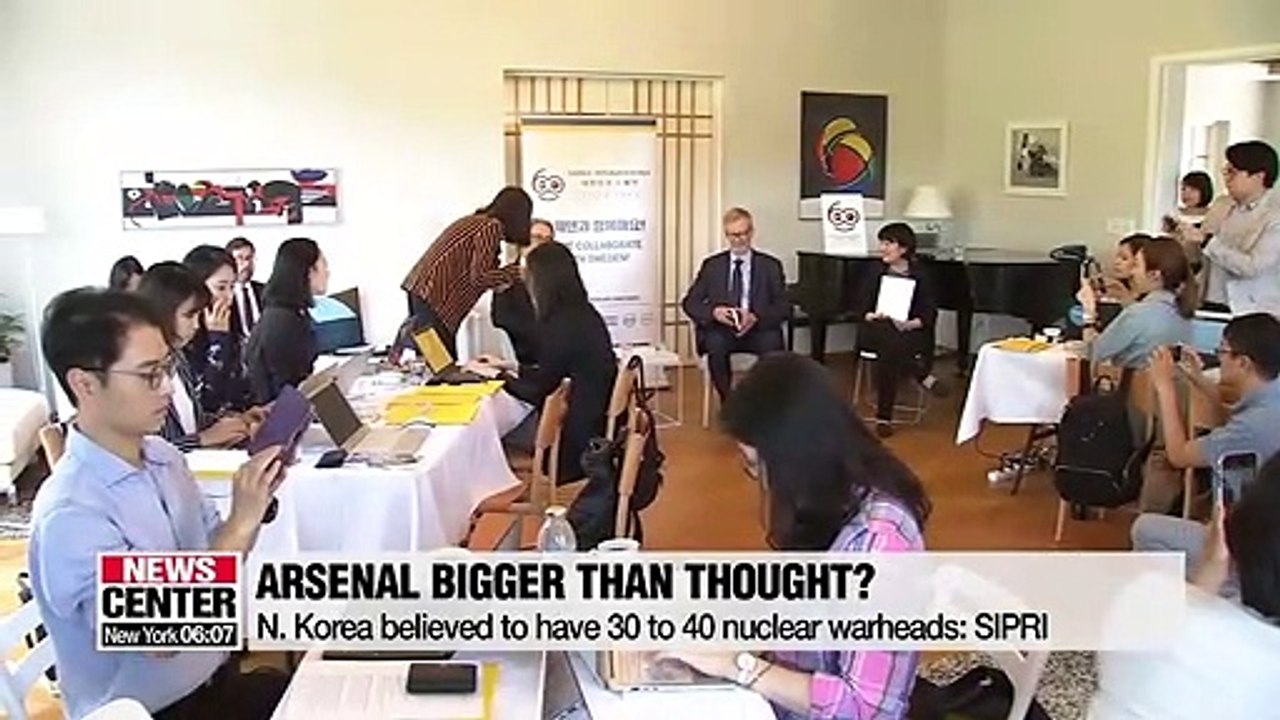 N. Korea believed to have 30 to 40 nuclear warheads: SIPRI