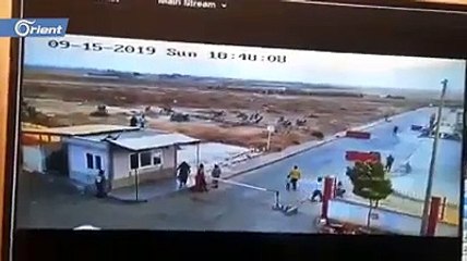 لحظة انفجار سيارة مفخخة في مدينة الراعي شرق حلب