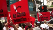 홍콩 송환법 반대 시위 100일째...