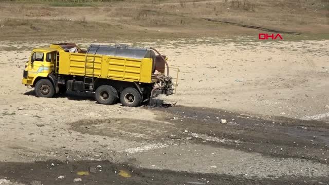 Kırklareli balıkların öldüğü oruçlu göleti'ne tankerle su taşınıyor