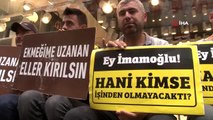 İBB'den çıkartılan işçiler CHP İstanbul İl Başkanlığı önünde eylem yaptı