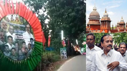 Mega Banners kept for for h.raja