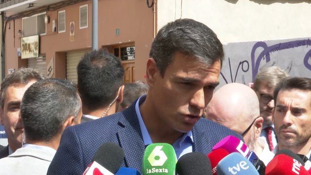 Sánchez traslada su solidaridad con las víctimas de las riadas