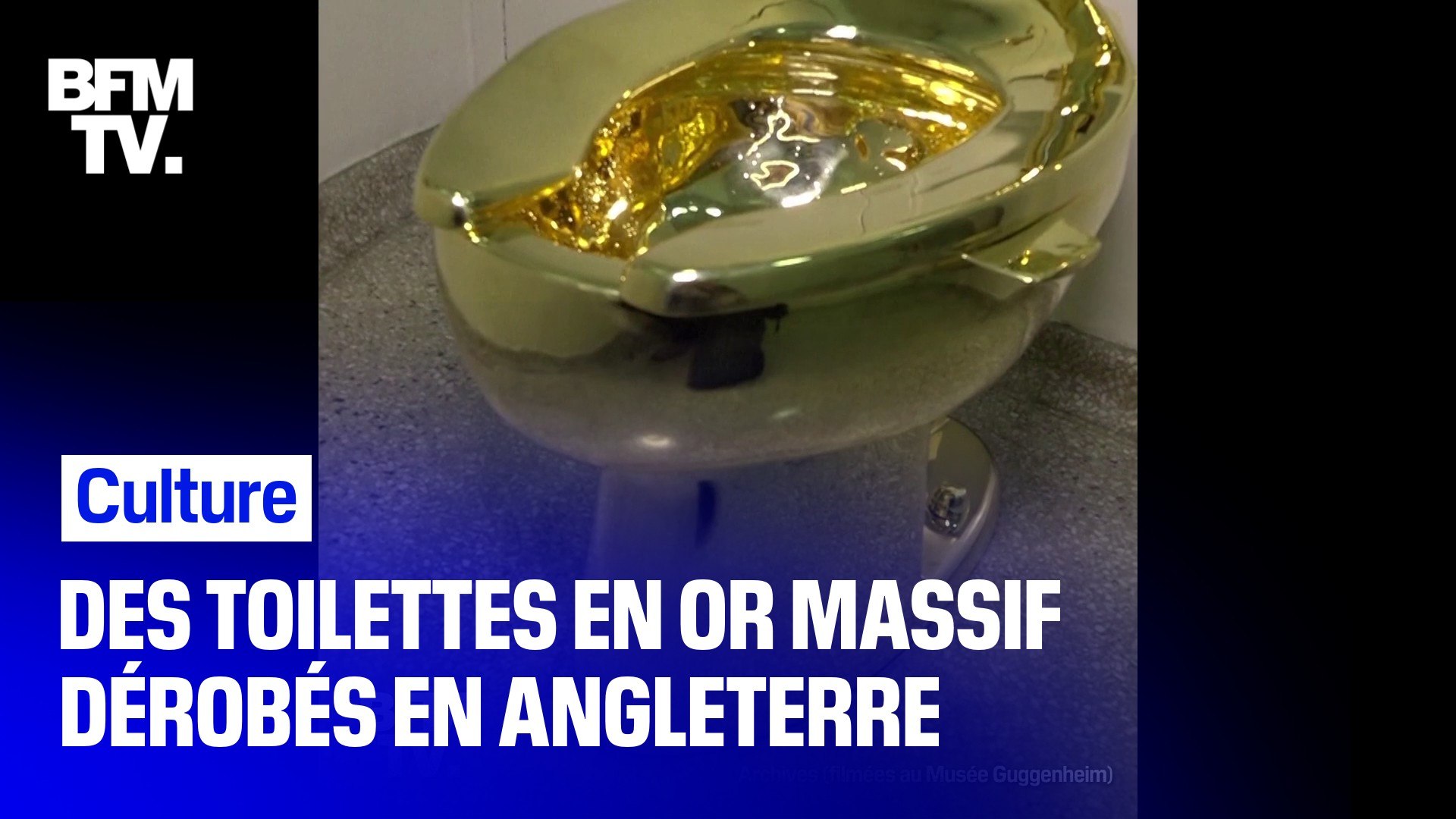 Les toilettes en or massif de l'artiste Maurizio Cattelan volées dans un  palais anglais