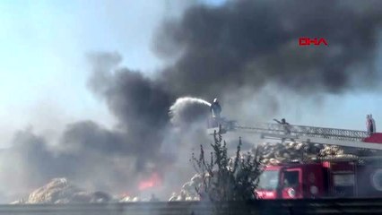 Antalya serik'te hurda depolama alanında yangın