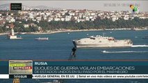 Buques de guerra rusos vigilan embarcaciones de EE.UU. en el mar Negro