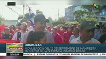 Hondureños rechazan con marcha alterna del 15S el injerecismo