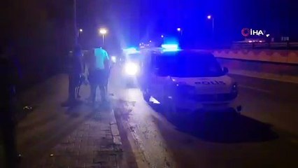 Yoldan çıkan otomobil takla atarak ağaçlara takıldı