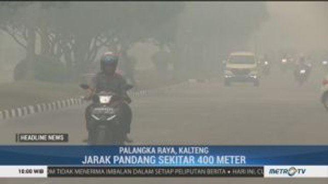 Kabut Asap Tebal Ganggu Aktivitas Warga di Palangkaraya