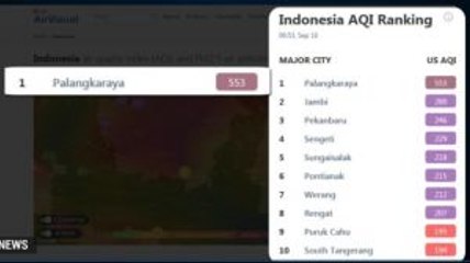 Kualitas Udara di Palangka Raya Masuk Level Berbahaya