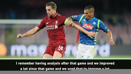 Henderson sees Liverpool improvement since Napoli defeat