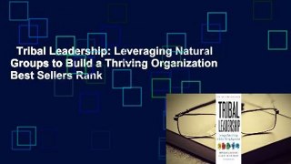 Tribal Leadership: Leveraging Natural Groups to Build a Thriving Organization  Best Sellers Rank