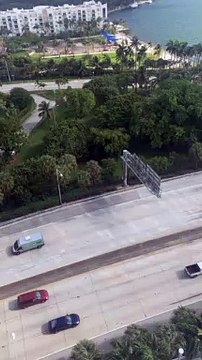 Car Slides on Slippery Interstate Surface