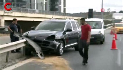 Lüks cip bariyerlere ok gibi saplandı