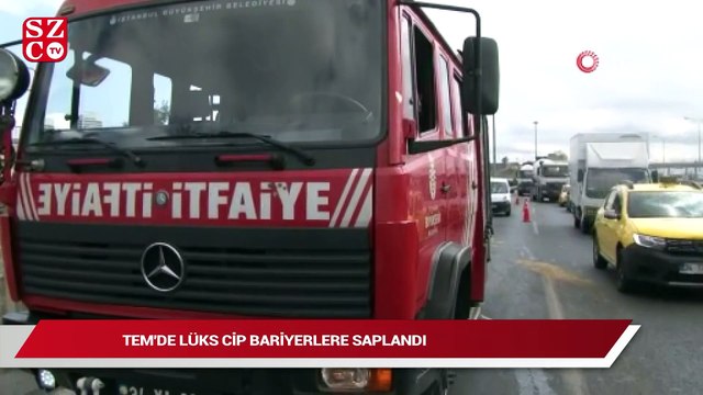 TEM’de lüks cip bariyerlere saplandı