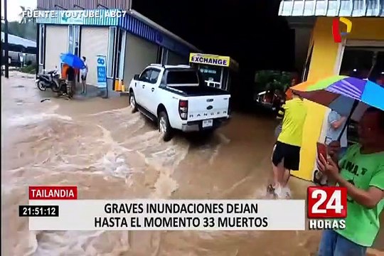 Inundaciones dejan 33 personas fallecidas en Tailandia