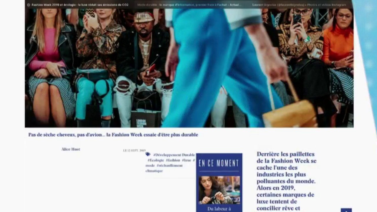 La mode durable...