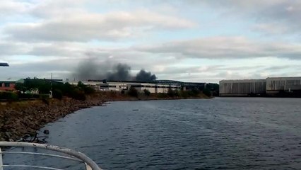 Fire at Ayres Quay Sunderland
