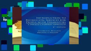 [Doc] Introduction to Recreation Services for People With Disabilities, 4th Ed.
