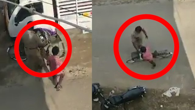 Viral Video : Police stoped a cycle for no reason