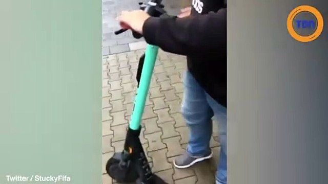 Un dérapage raté en trotinette terrorise cette femme âgée !