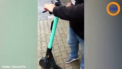 Un dérapage raté en trotinette terrorise cette femme âgée !