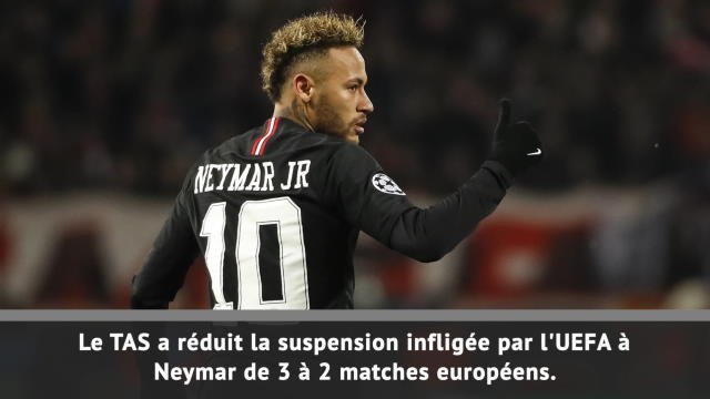 PSG - La suspension de Neymar réduite à 2 matches