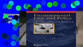 Environmental Law and Policy, 4th (Concepts and Insights Series) Complete