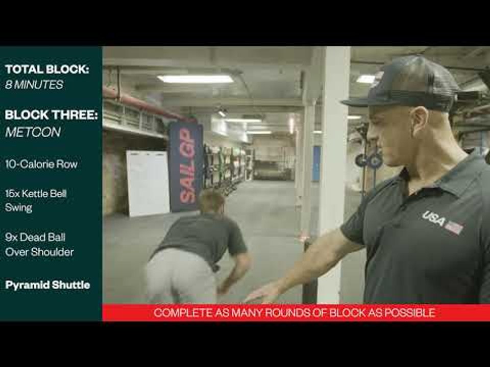 SailGP Workout // Metabolic Conditioning // Agility Pyramid Shuttle