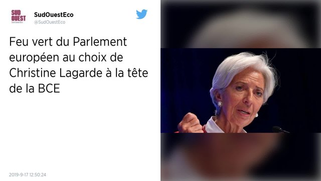 BCE : Christine Lagarde obtient le feu vert du Parlement européen et va succéder à Mario Draghi