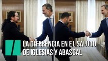 Encuentra LA diferencia en los saludos del rey a Iglesias y Abascal