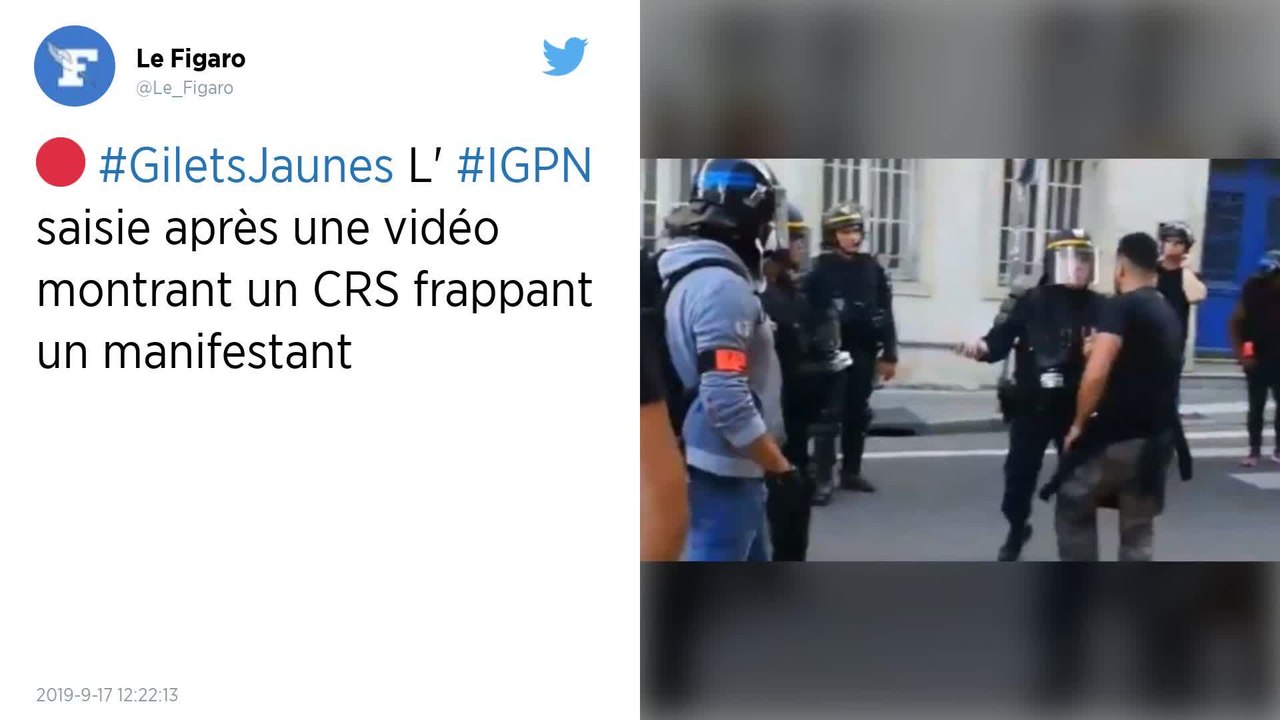 Vidéo d'un CRS frappant un Gilet jaune : le procureur saisit l'IGPN, la « police des polices »