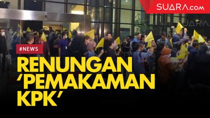 Gelar Malam Renungan ‘Pemakaman KPK’, Pegawai Nyanyikan Lagu Darah Juang